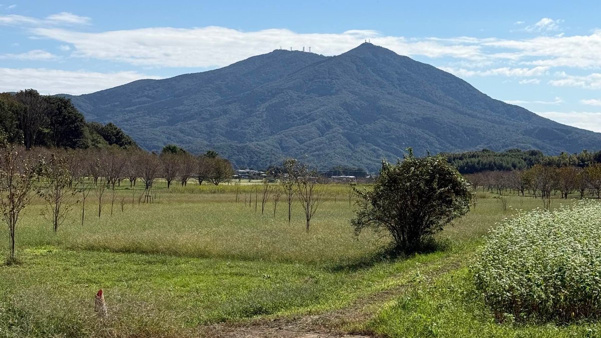 北から見た筑波山